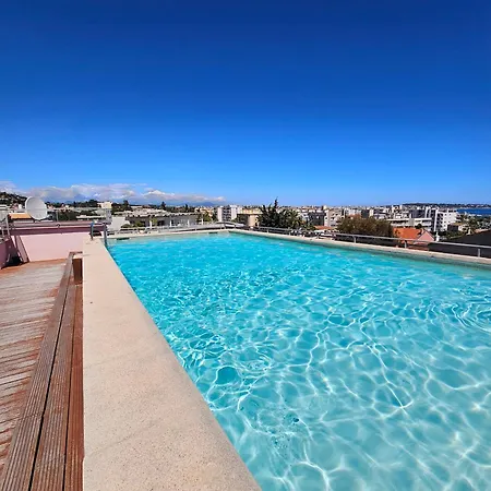 Apparemment 2 Piece Piscine Sur Toit 500m Cannes 2km *